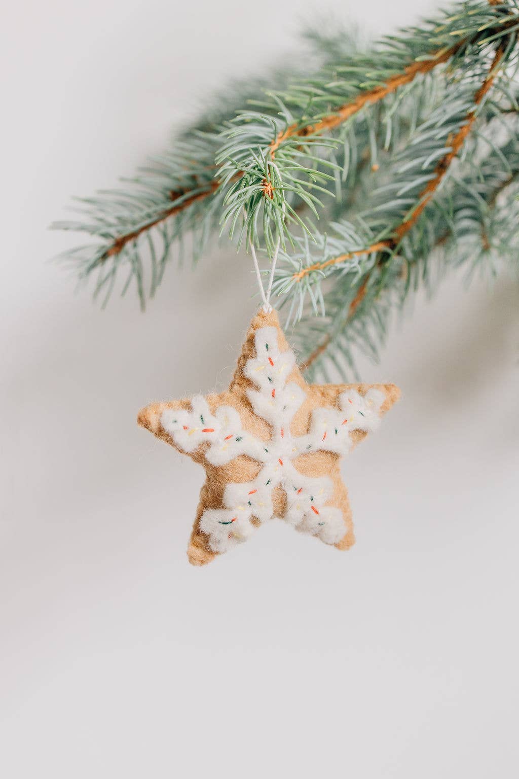 Handmade Star Cookie Felt Ornament