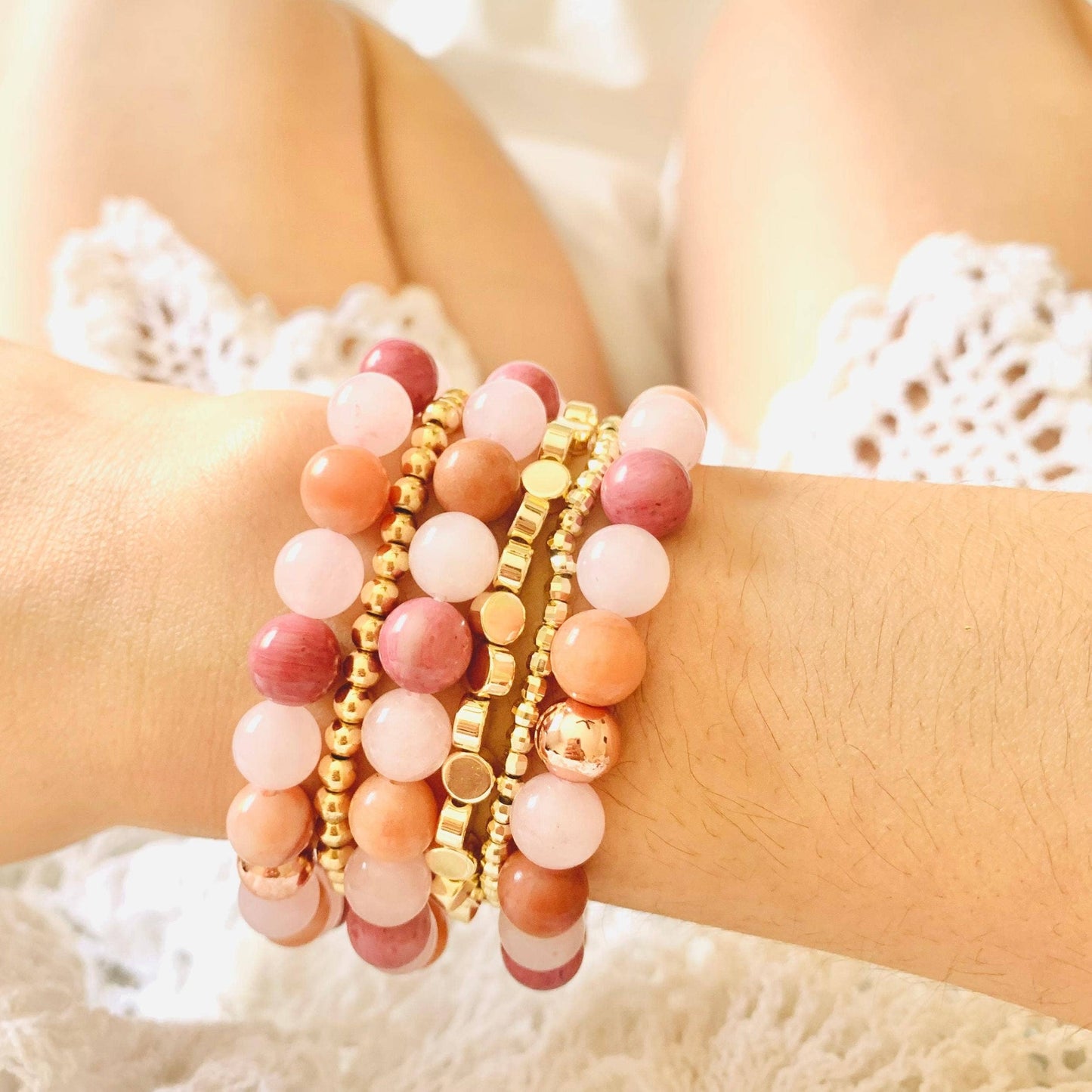 Pink Crystal Love Bracelet