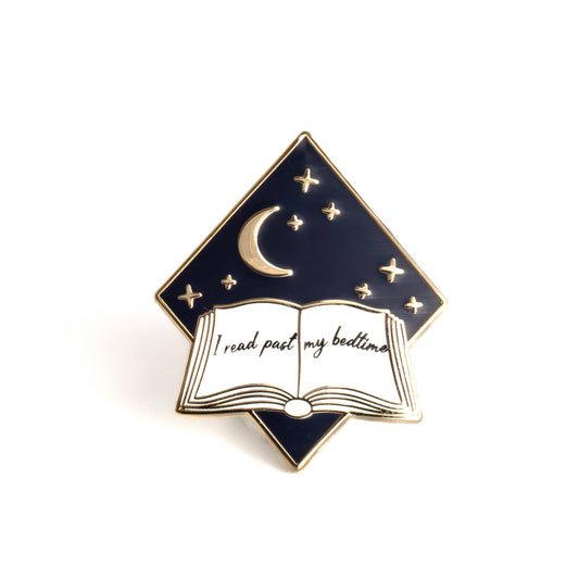 I Read Past My Bedtime Enamel Pin