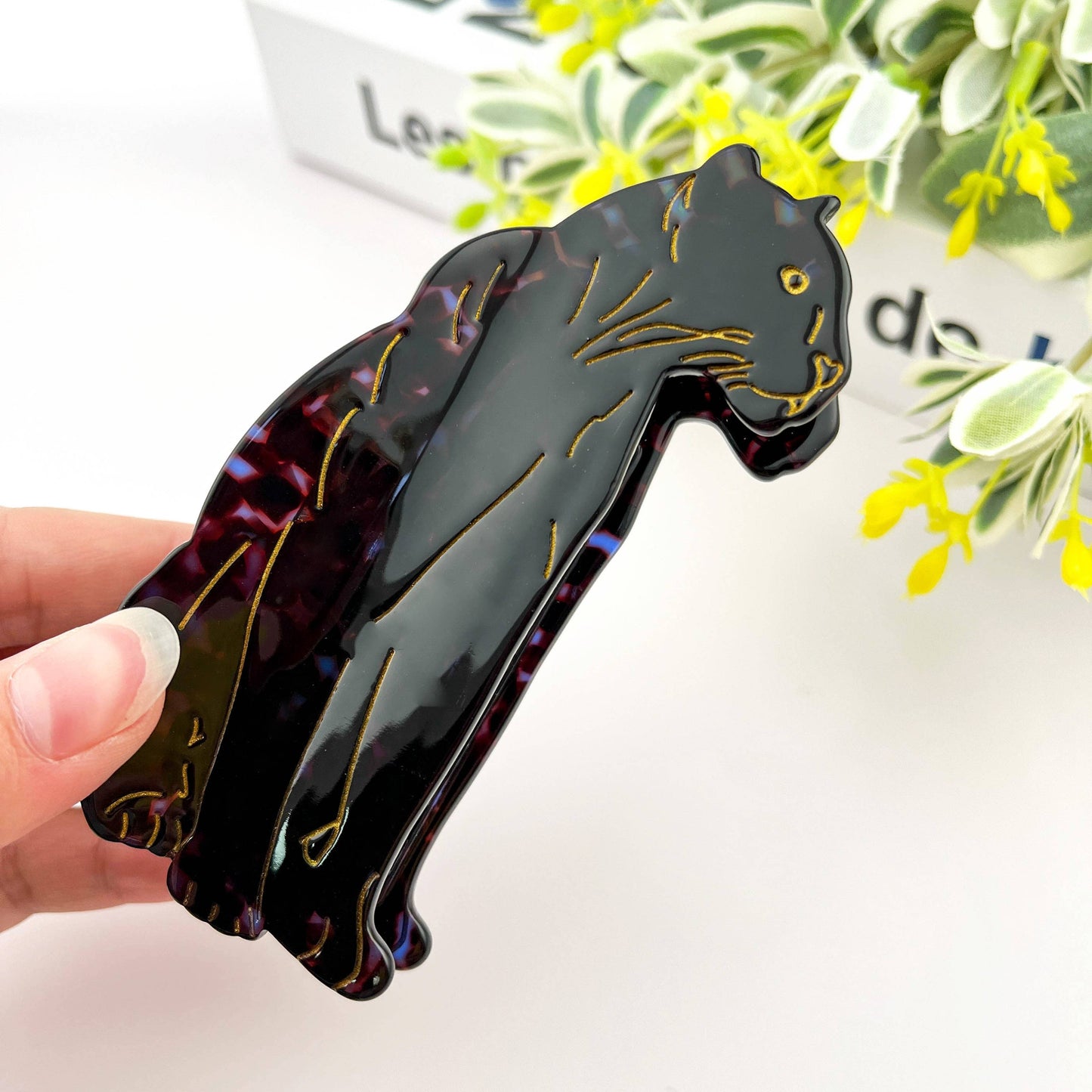 Black Jaguar Hair Clip