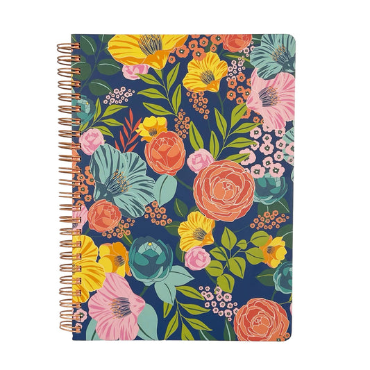 Mini Notebook, Garden Blossoms Navy