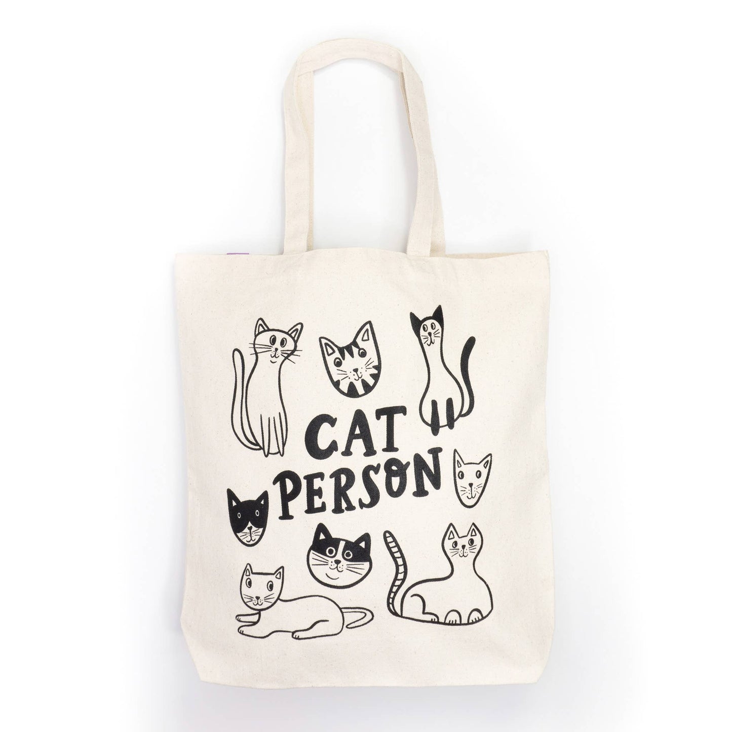 Cat Person Cotton Canvas Tote Bag