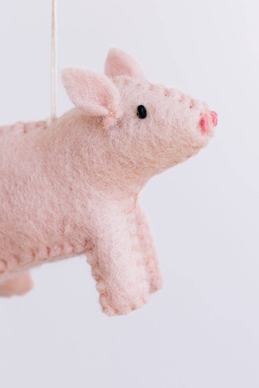 Handmade Pig Felt Ornament