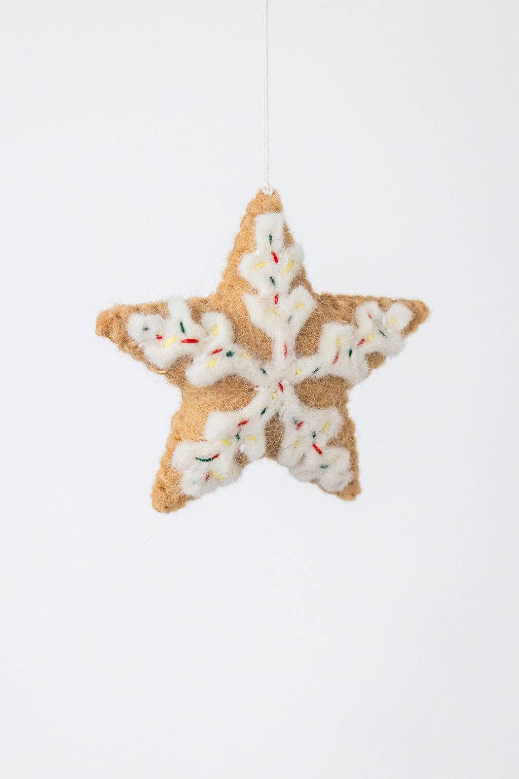 Handmade Star Cookie Felt Ornament