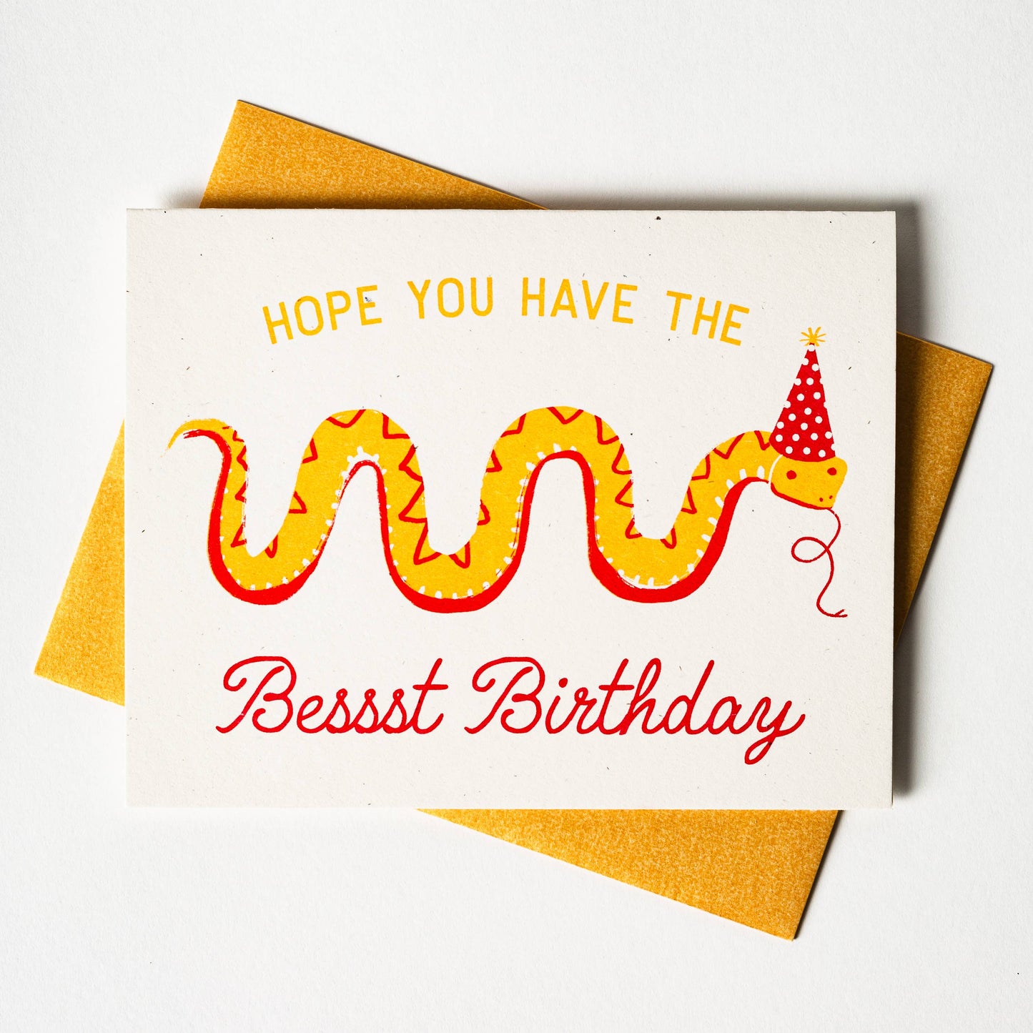 Bessst Birthday Snake - Risograph Card