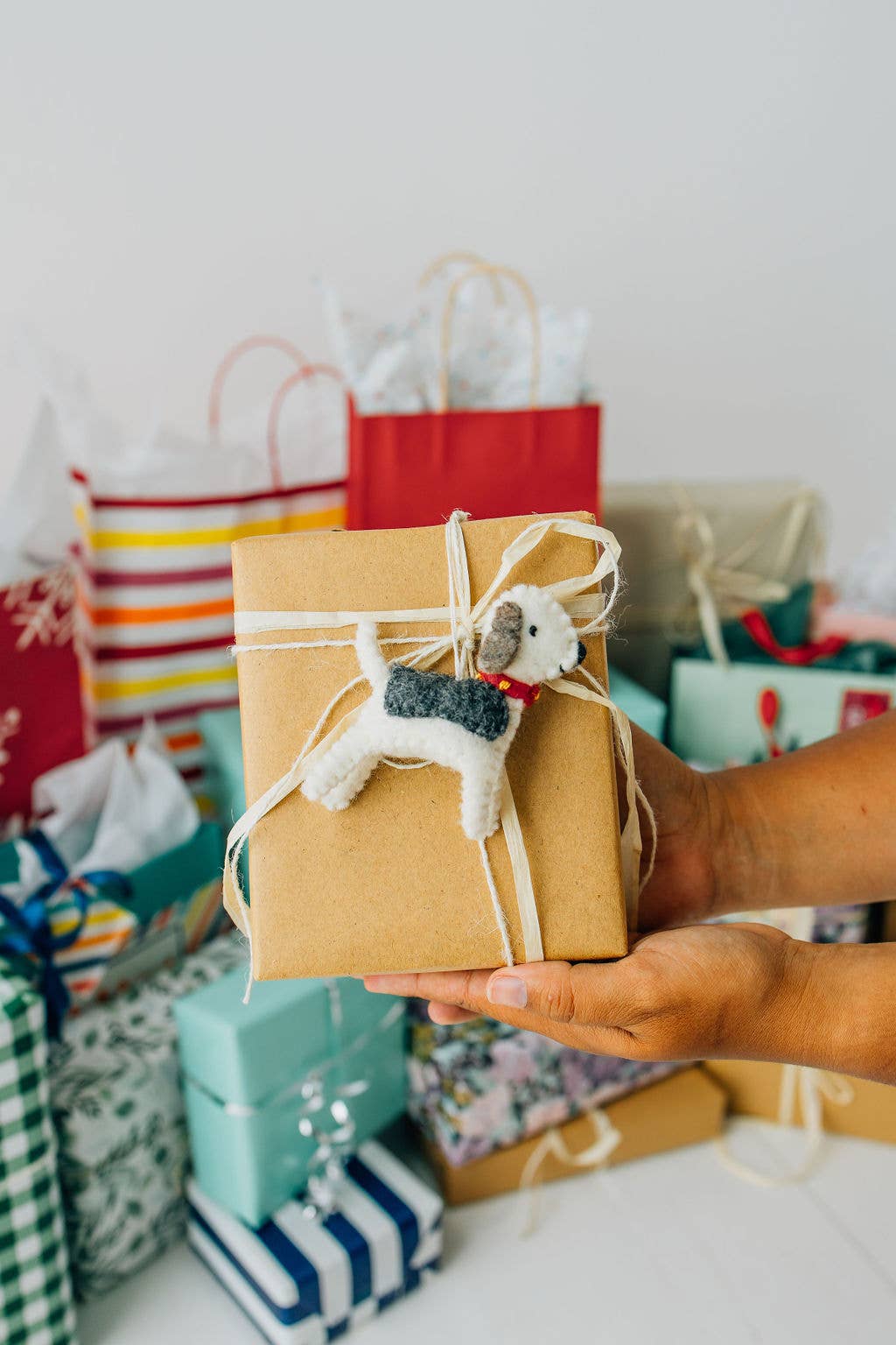 Handmade Dog Felt Ornament