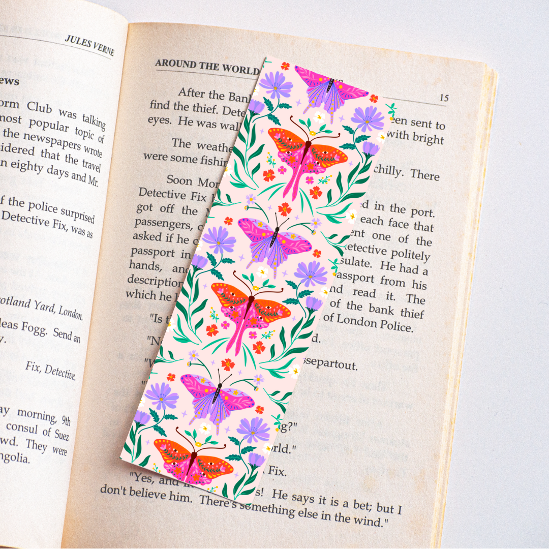 Colorful Butterflies Bookmark With Tassel