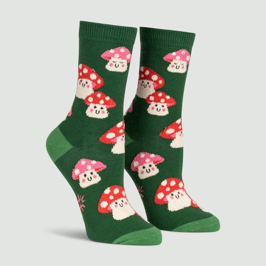 Women's Crew Sock: Mellow Mushrooms