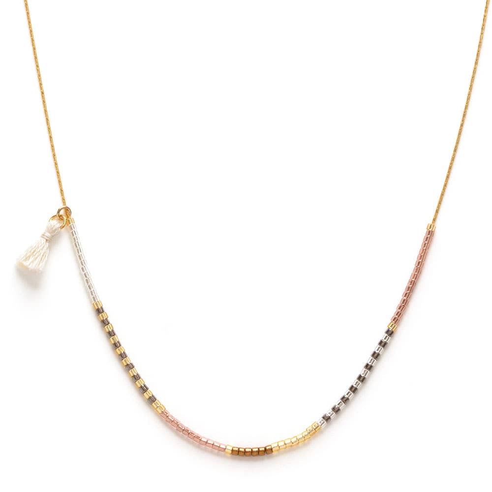 Champagne - Japanese Seed Bead Necklace