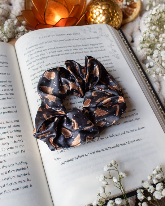 Bookish Satin Scrunchie | Christmas Cookies