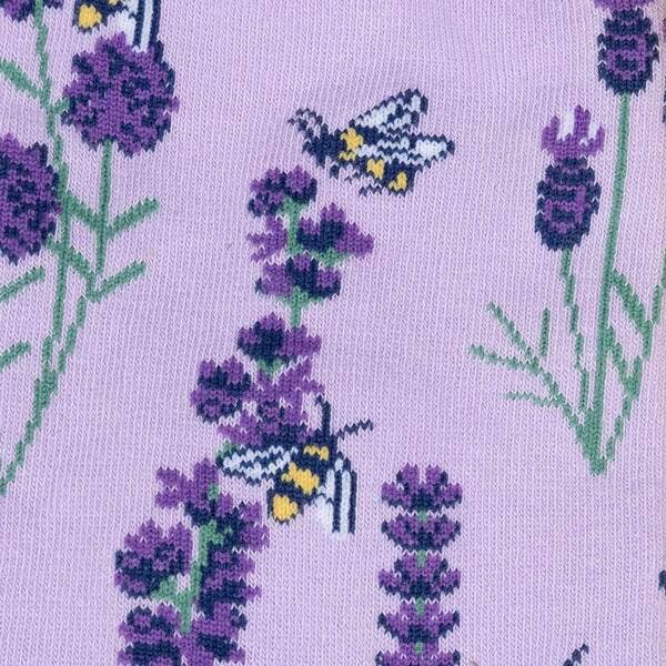 Women's Crew Sock: Bees and Lavender