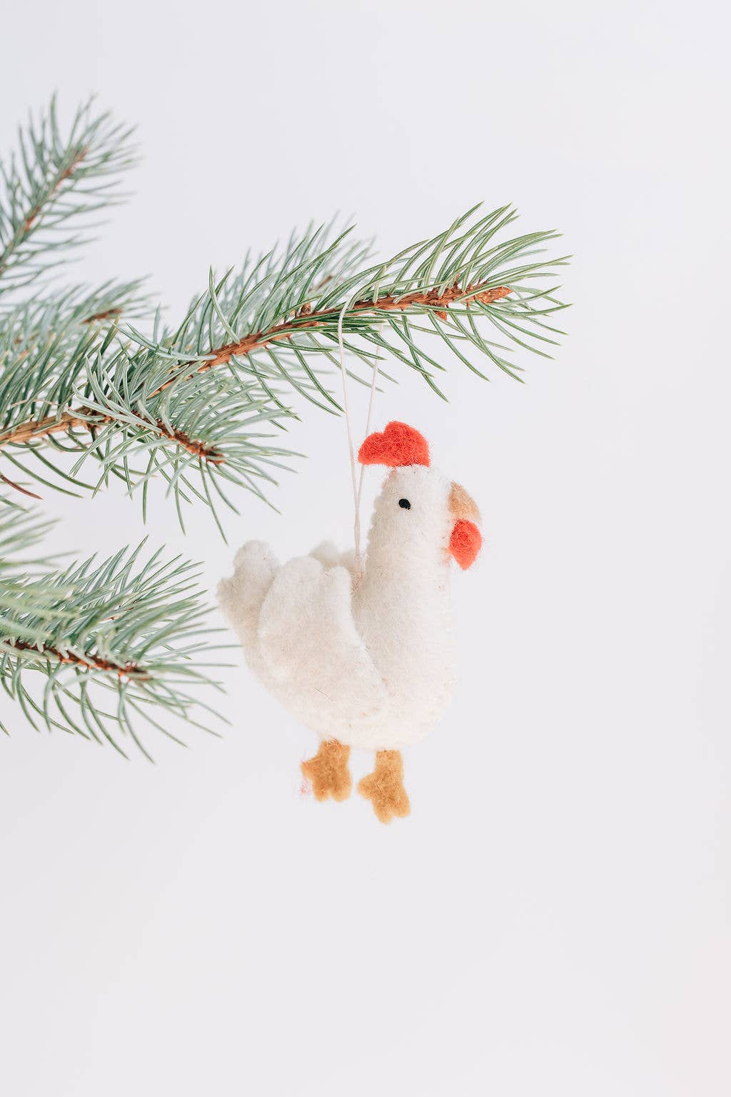 Handmade Chicken Felt Ornament