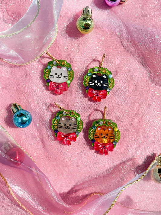 Cat Wreath Earrings