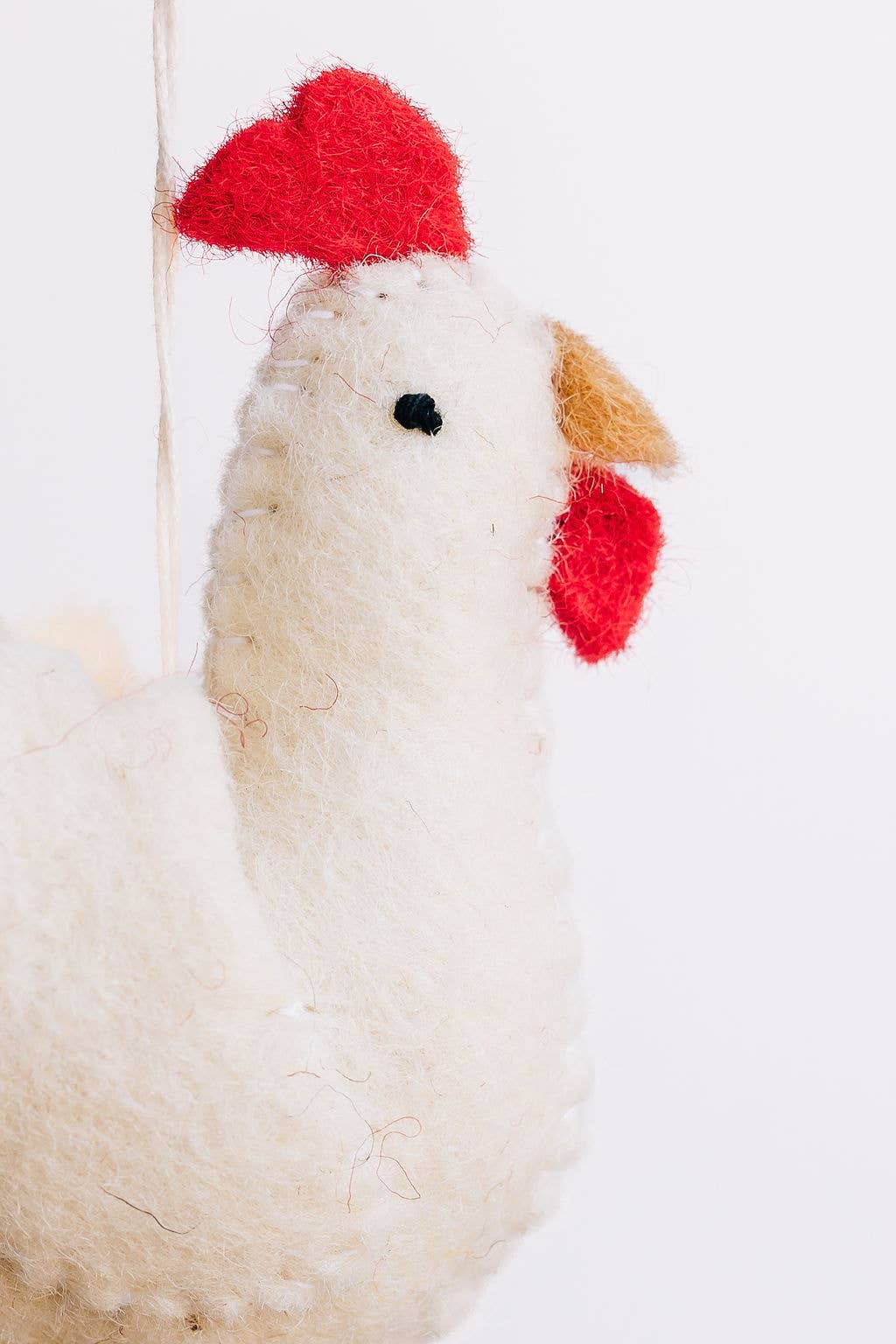 Handmade Chicken Felt Ornament