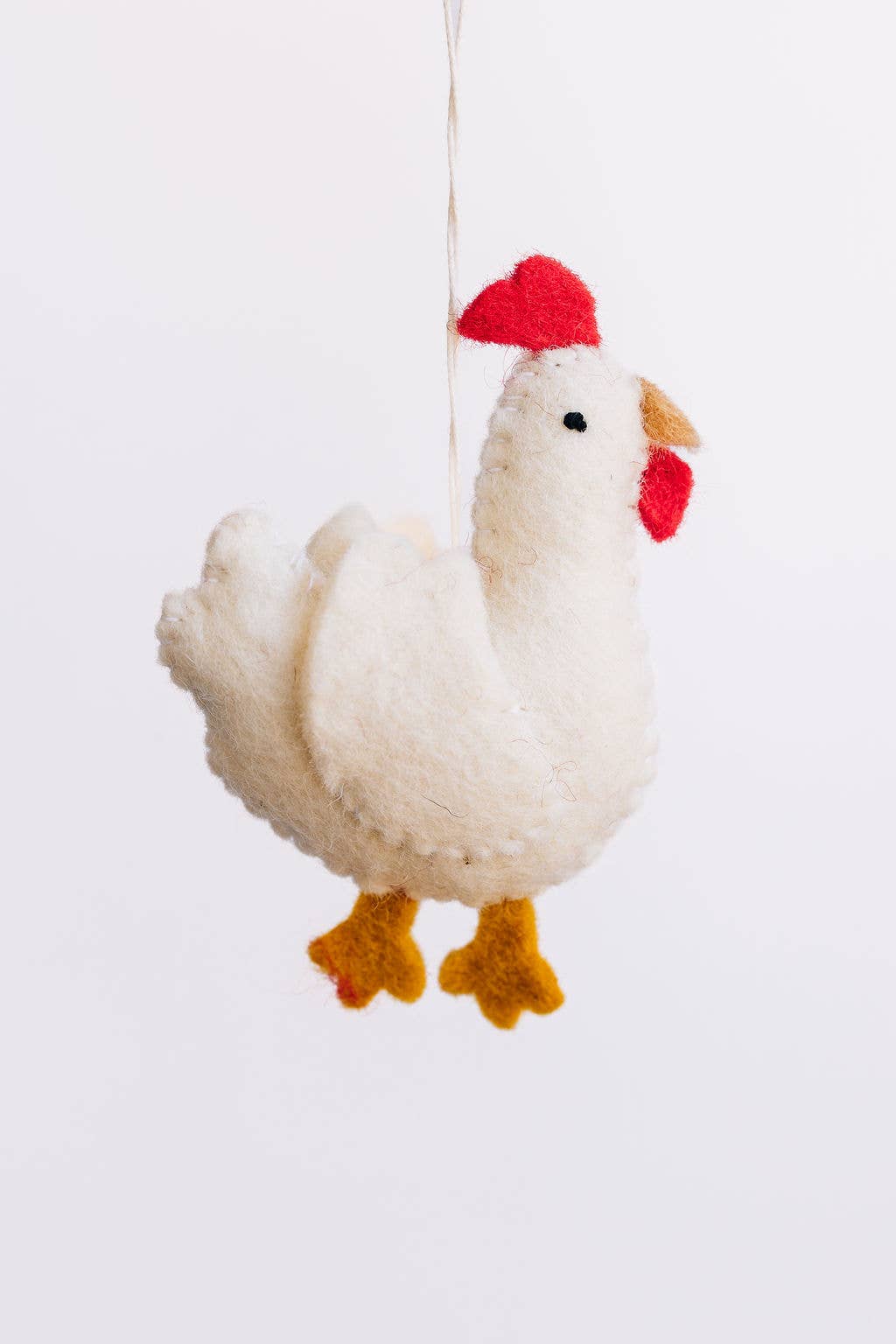 Handmade Chicken Felt Ornament