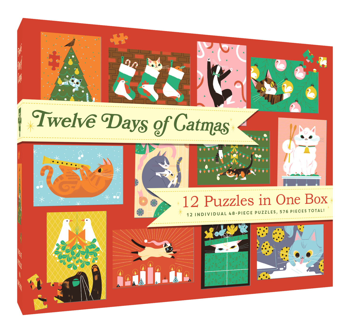 12 Puzzles in One Box: Twelve Days of Catmas