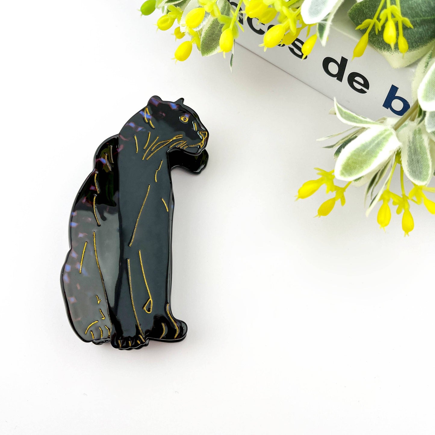 Black Jaguar Hair Clip