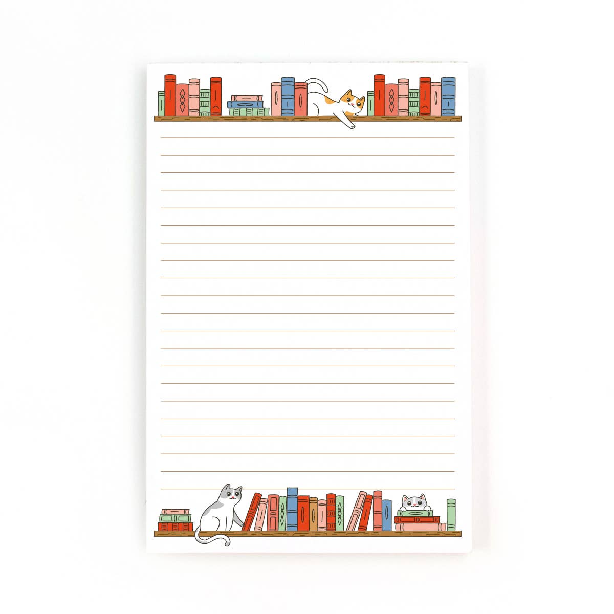 Bookshelf Cats Notepad