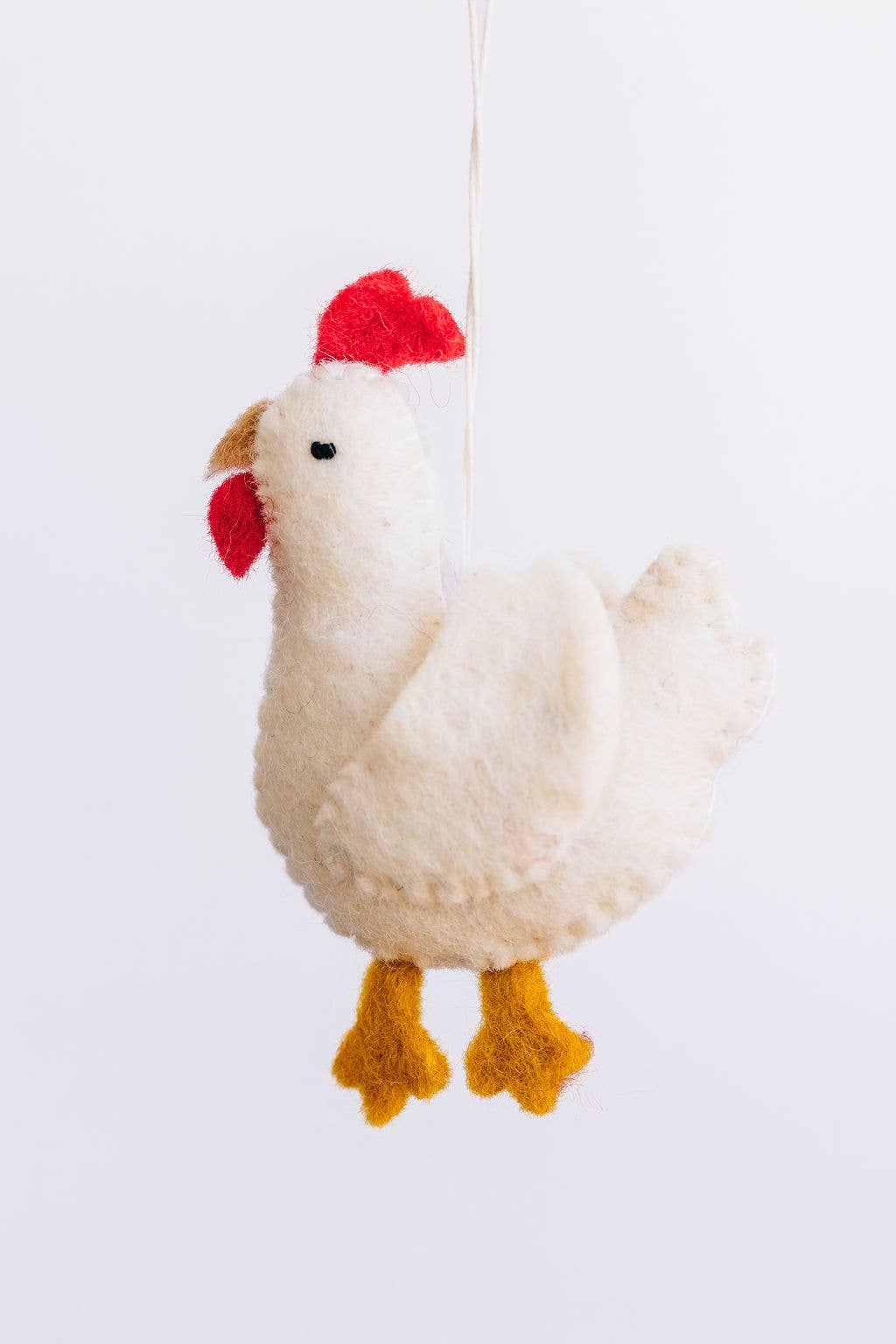 Handmade Chicken Felt Ornament