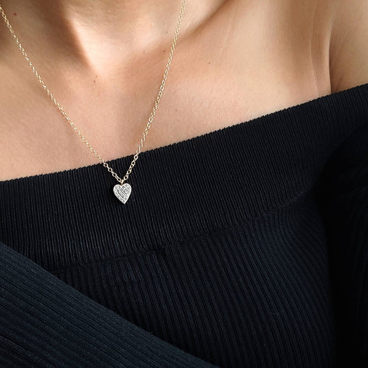 Heart Crystal Charm Necklace