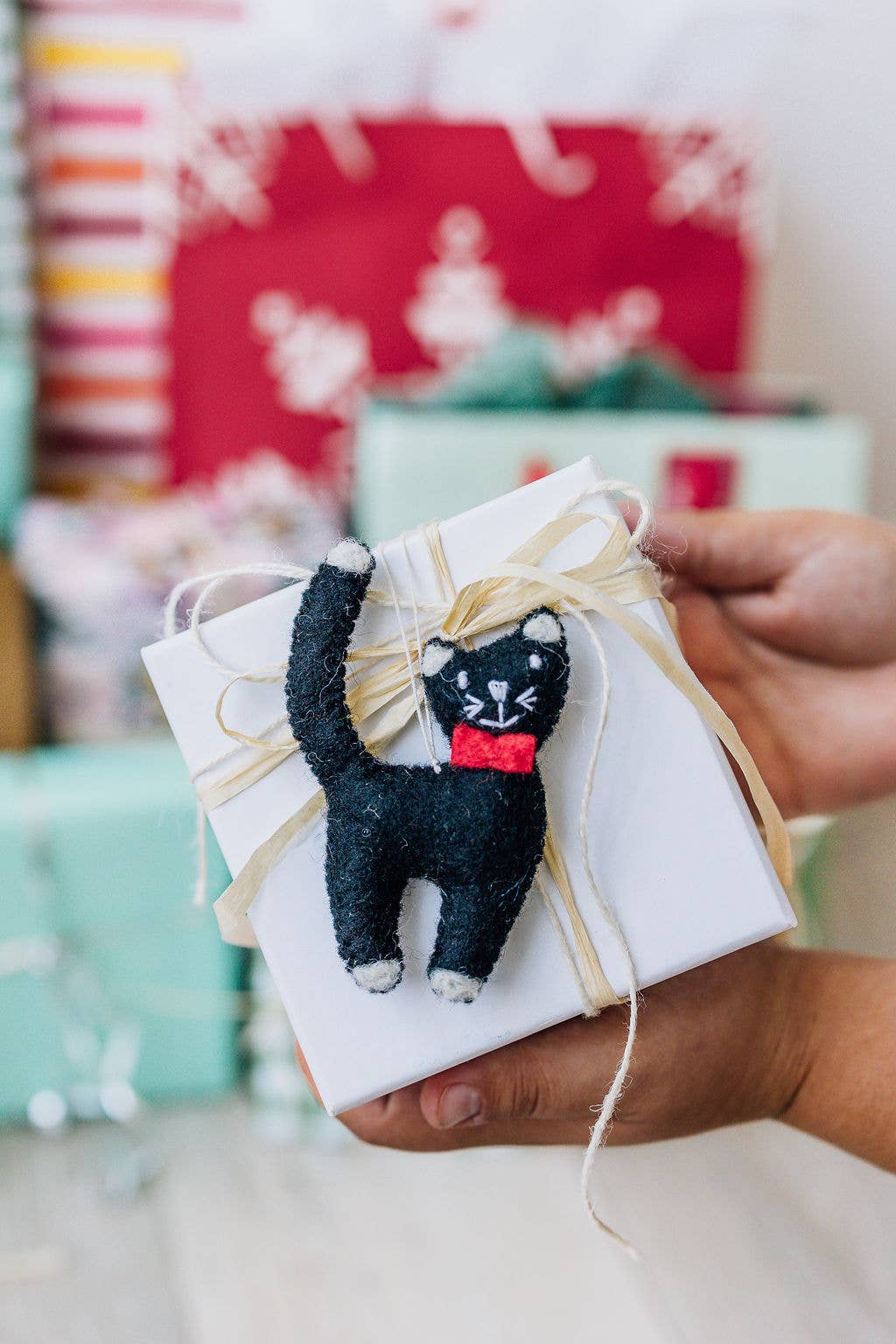 Handmade Cat Felt Ornament