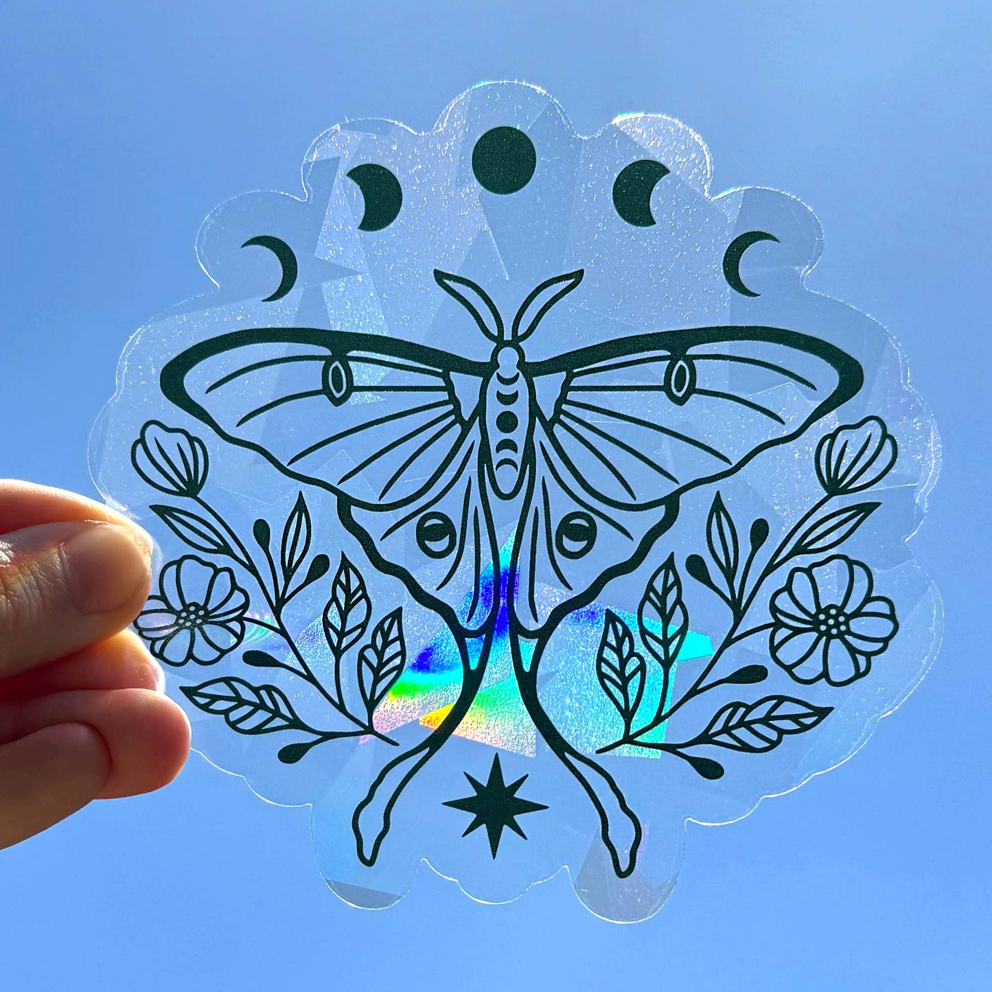 Luna Moth Suncatcher Window Decal