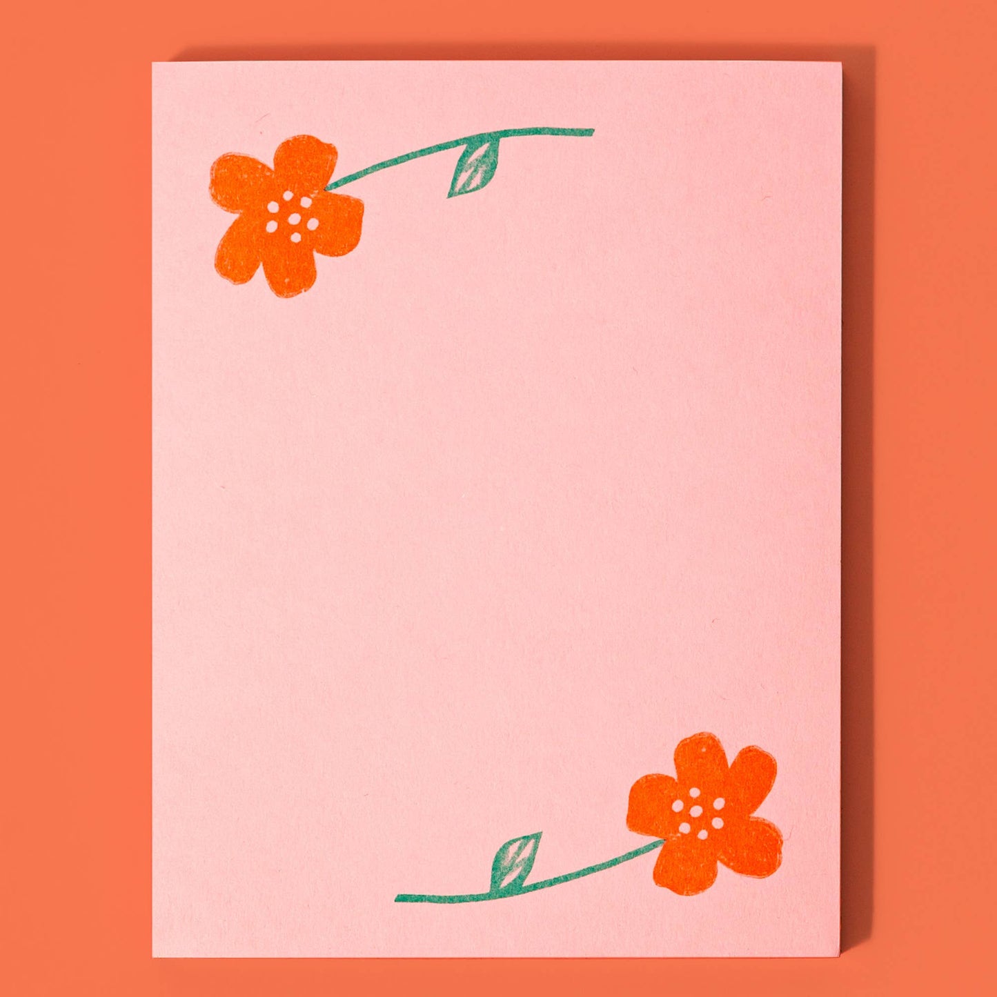 Flower Pair - Risograph A2 Notepad