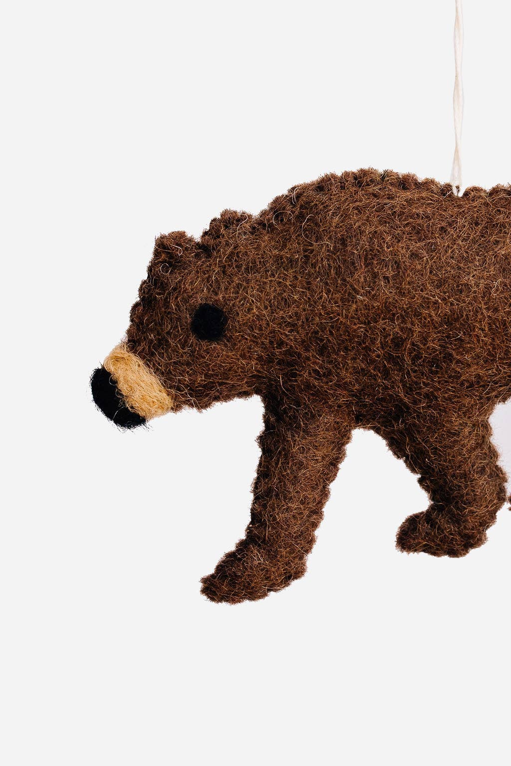 Handmade Brown Bear Felt Ornament