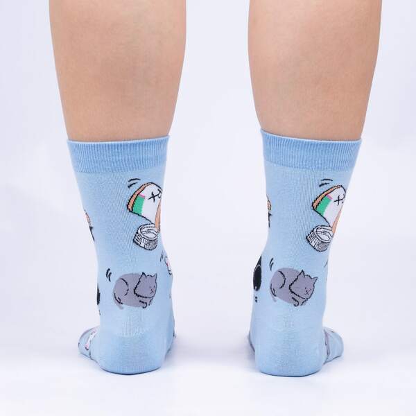 Women's Crew Sock: Purr-scription For Happiness