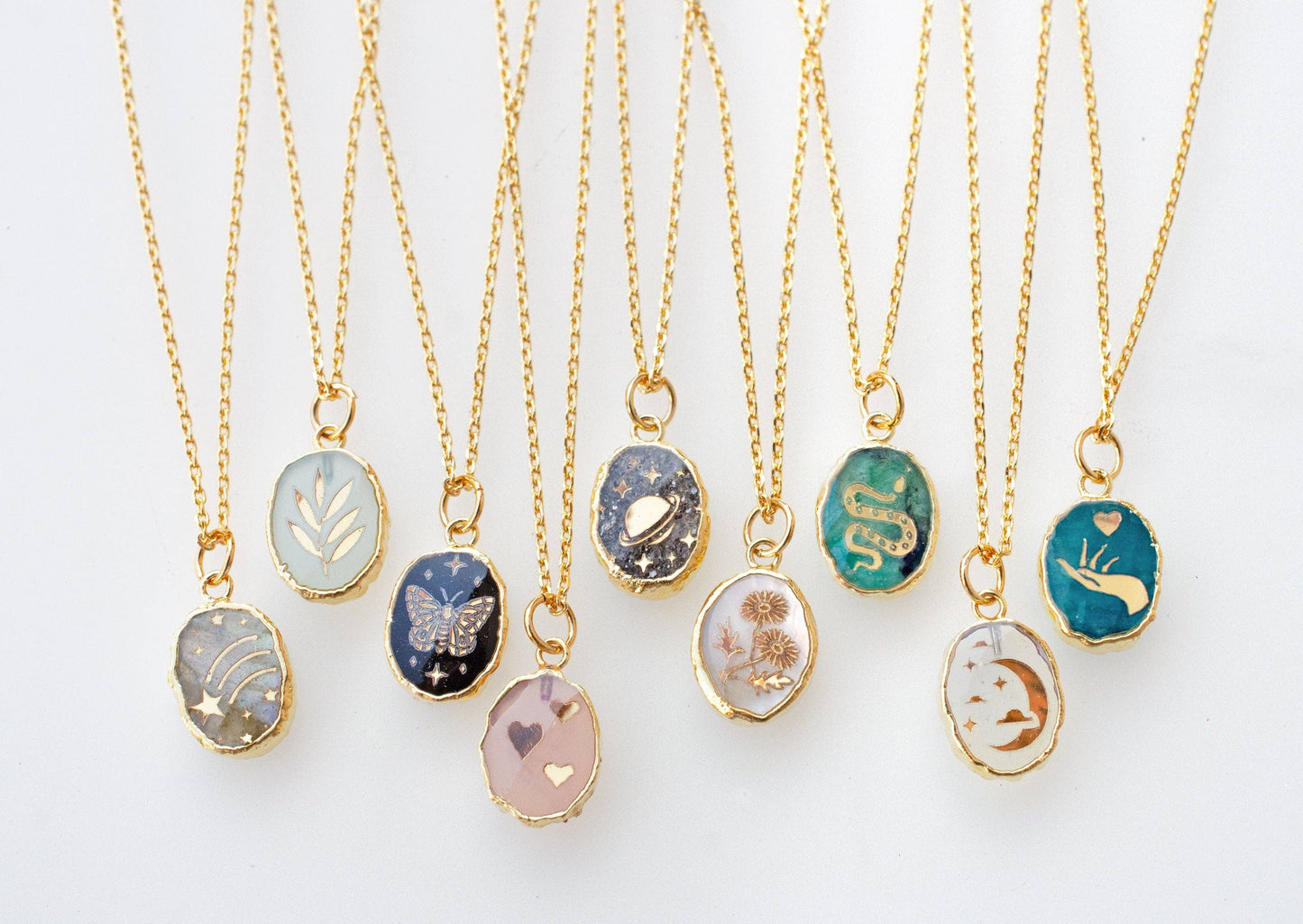 Gemstone Symbol Necklaces