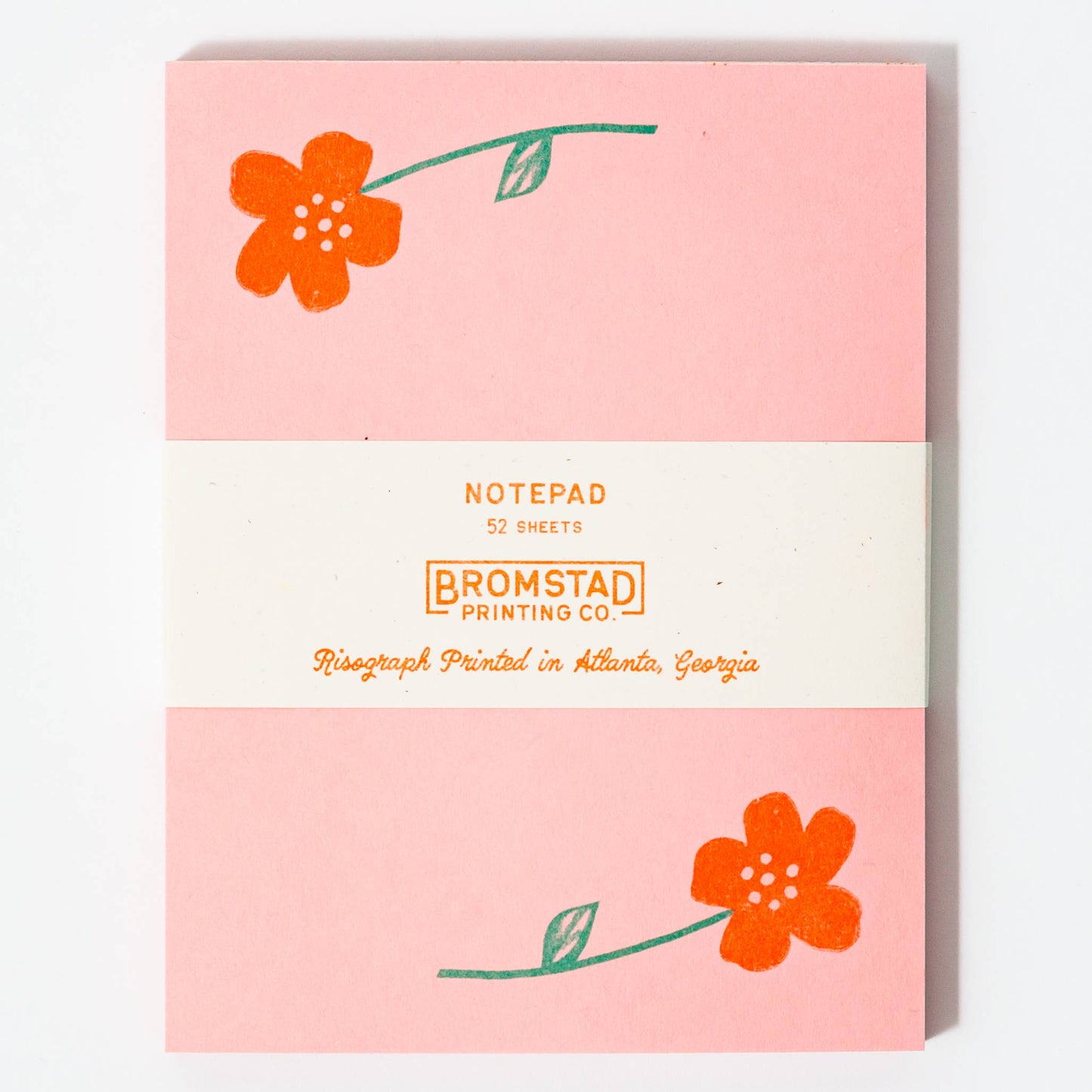 Flower Pair - Risograph A2 Notepad