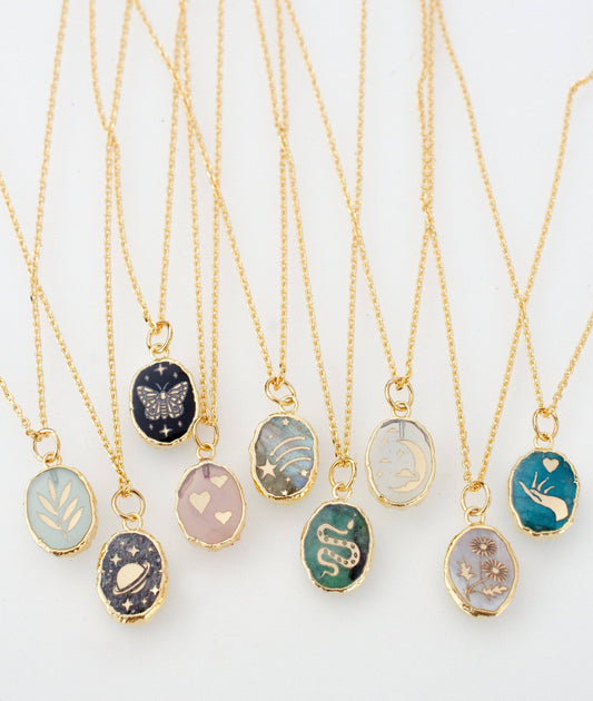 Gemstone Symbol Necklaces