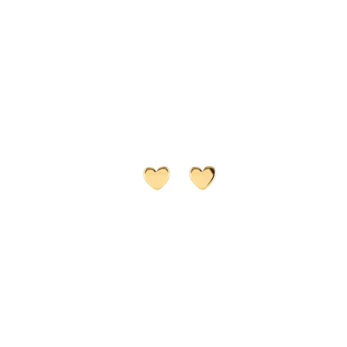 Gold Tiny Heart Stud Earrings