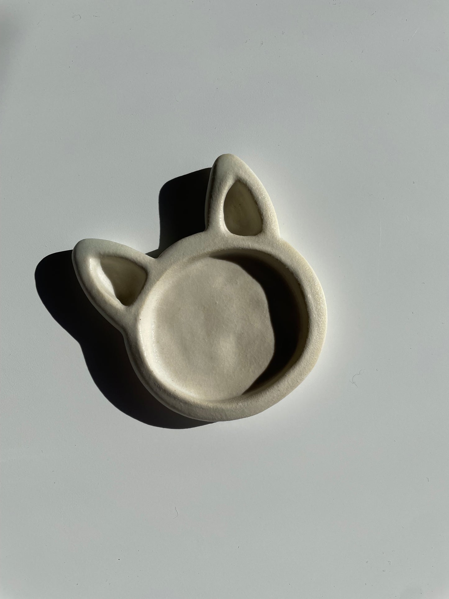 3"-4" Handmade Ceramic Cat Ring Dish