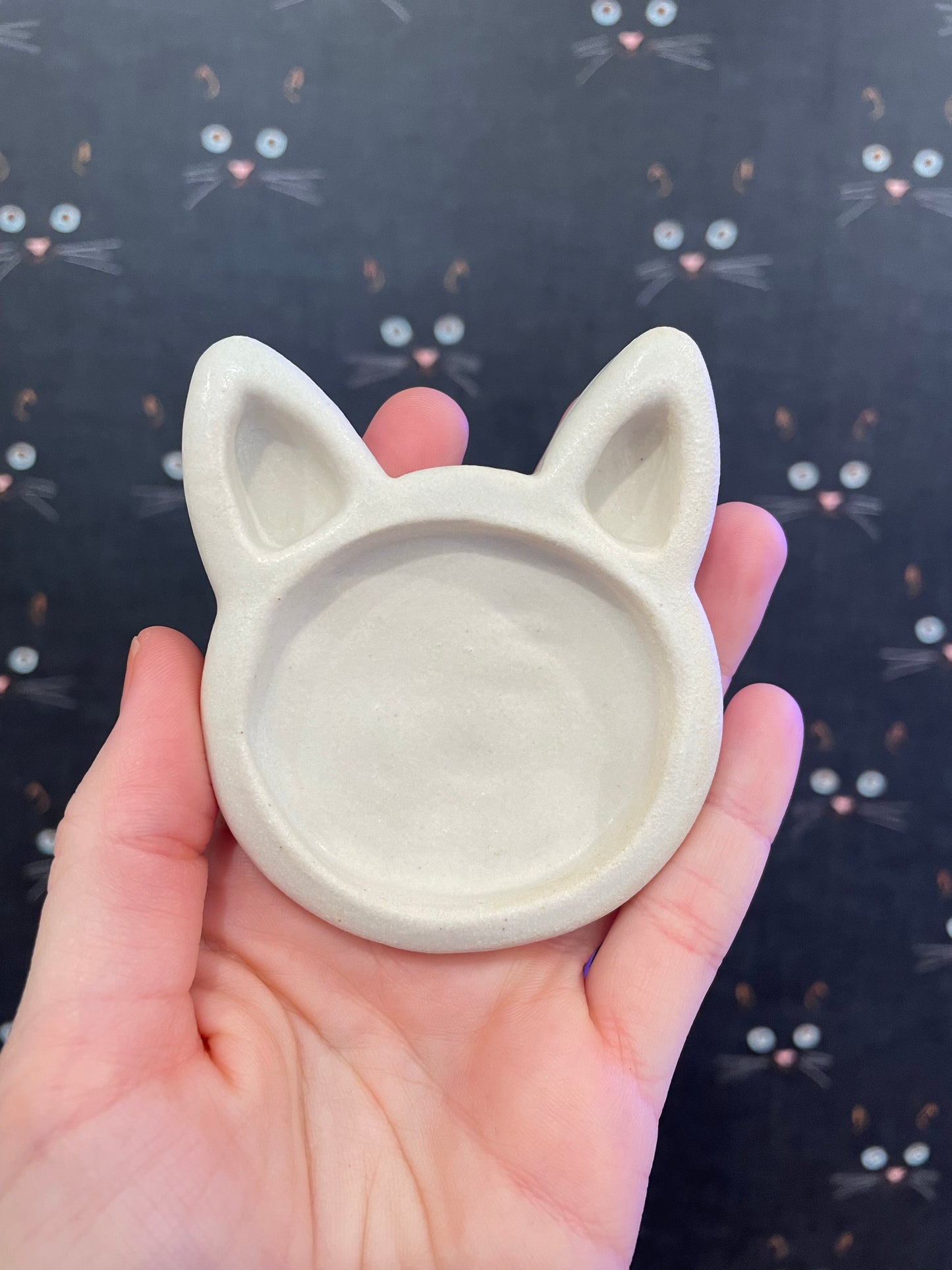 3"-4" Handmade Ceramic Cat Ring Dish