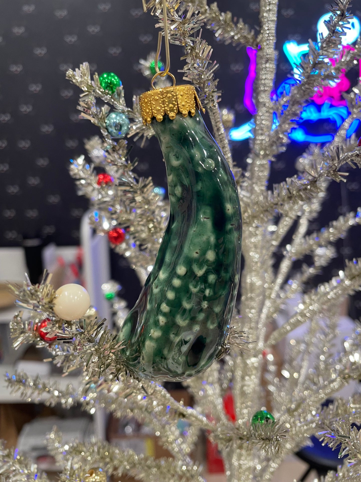 Handmade "The Christmas Pickle" Ceramic Ornament