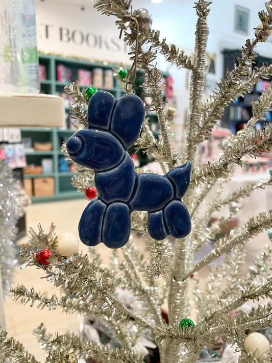 Handmade Balloon Dog Ceramic Ornament