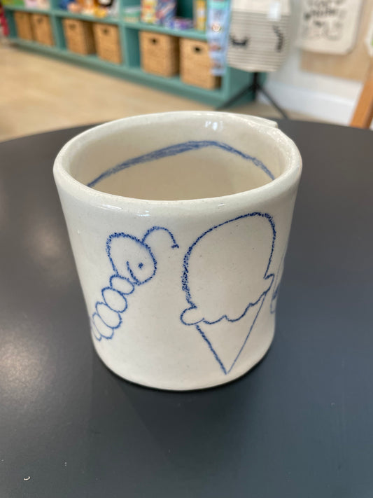 Handmade Ceramic The Very Hungry Caterpillar Cup