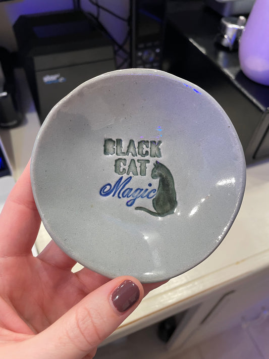 4" Ceramic "Black Cat Magic" Dish