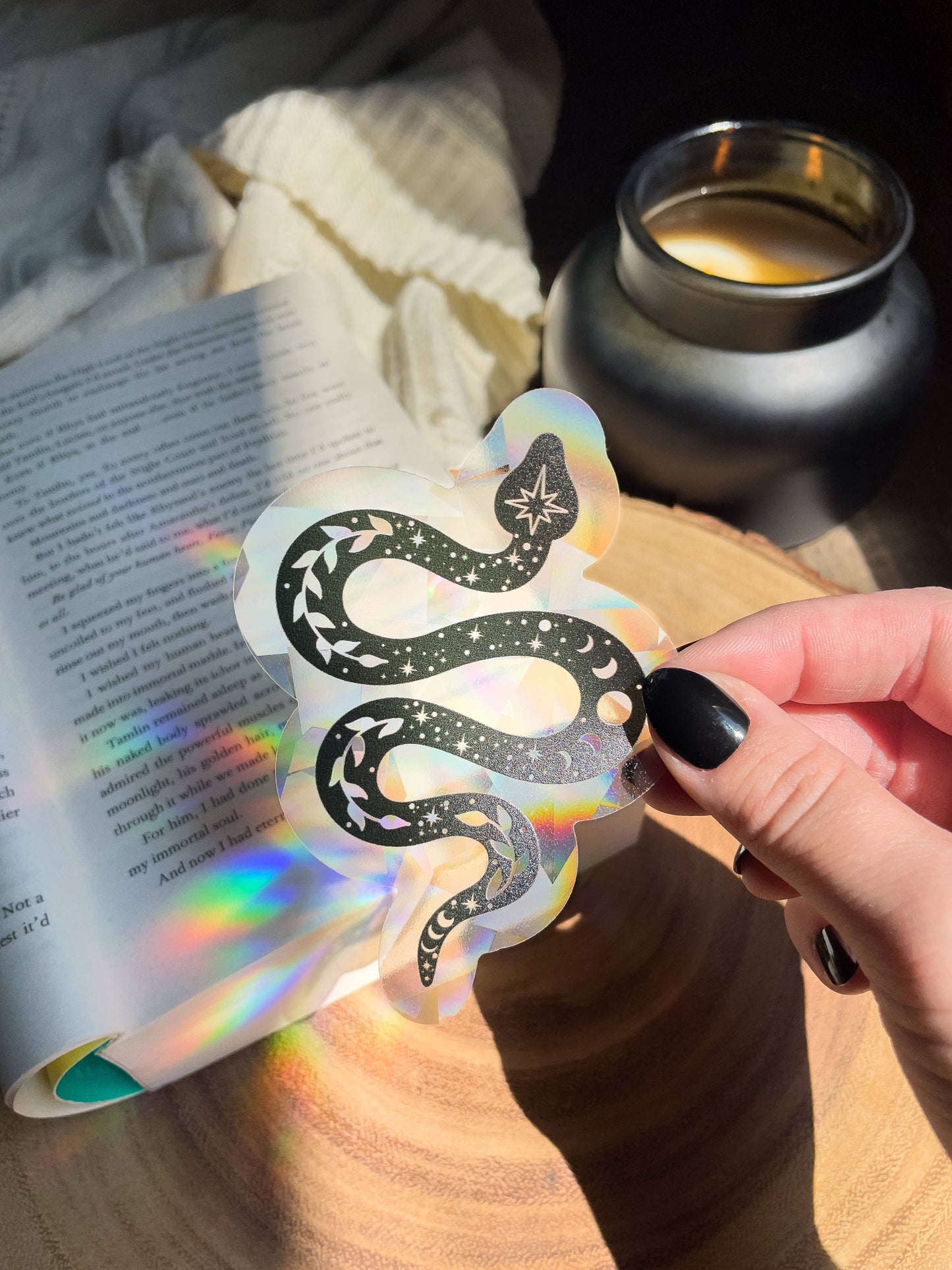 Celestial Serpent Sun Catcher Window Sticker