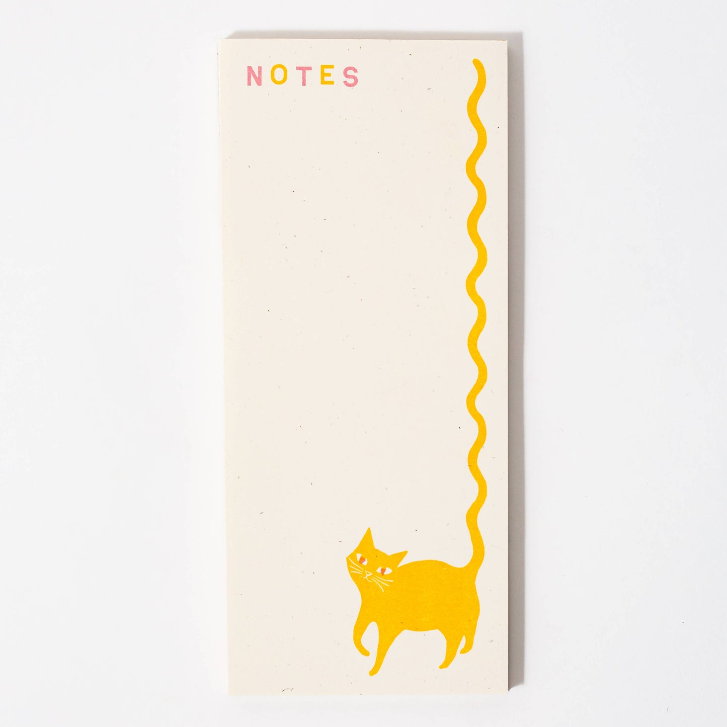 Squiggle Tail Cat - Risograph Notepad