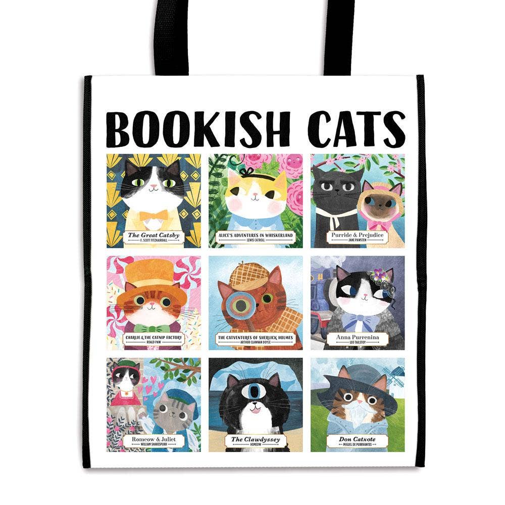 Bookish Cats Reusable Shopping Bag