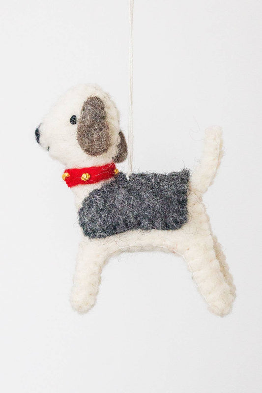 Handmade Dog Felt Ornament