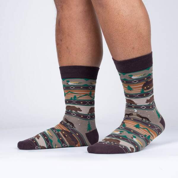 Men's Crew Sock: Cabin Life