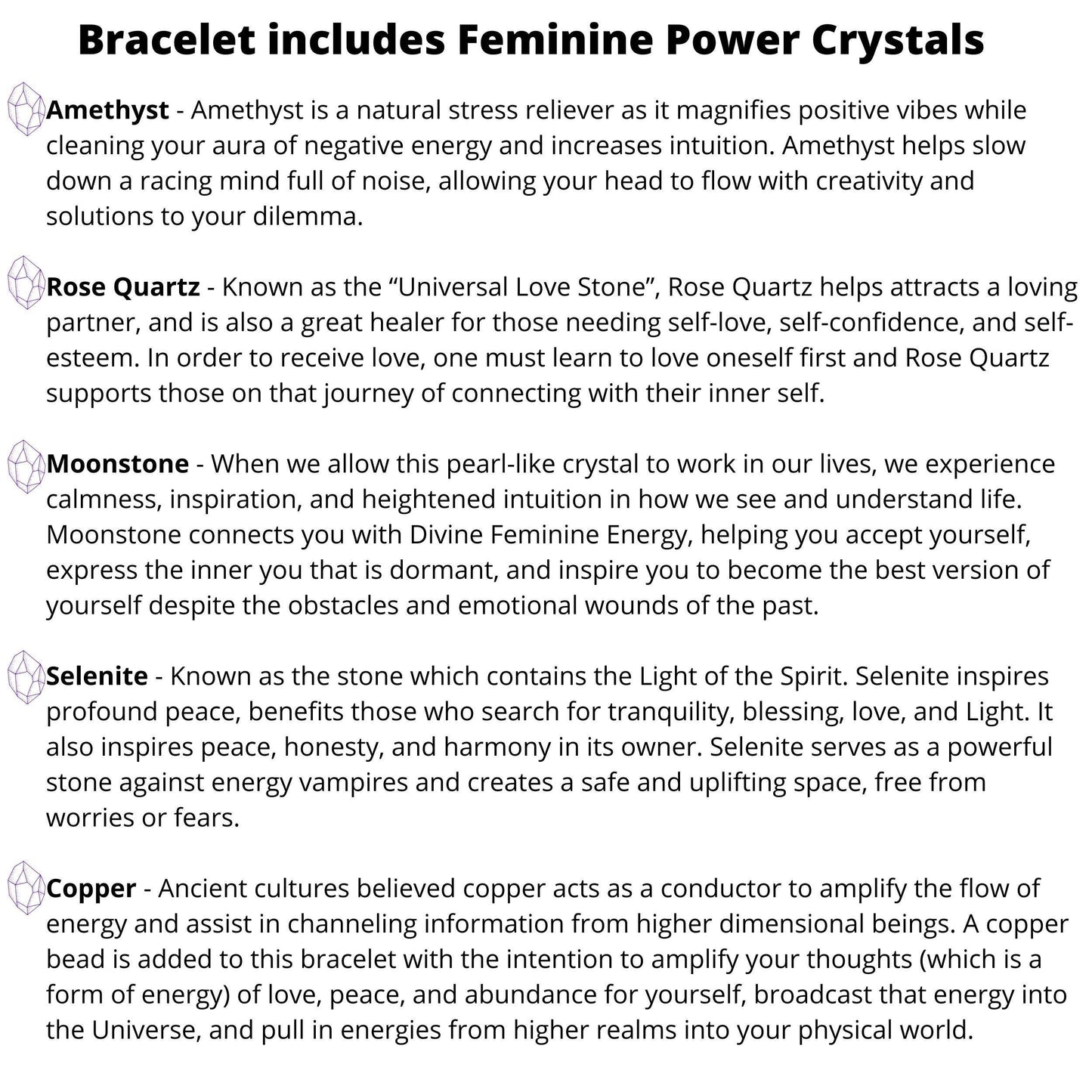 Feminine Power Crystal Bracelet