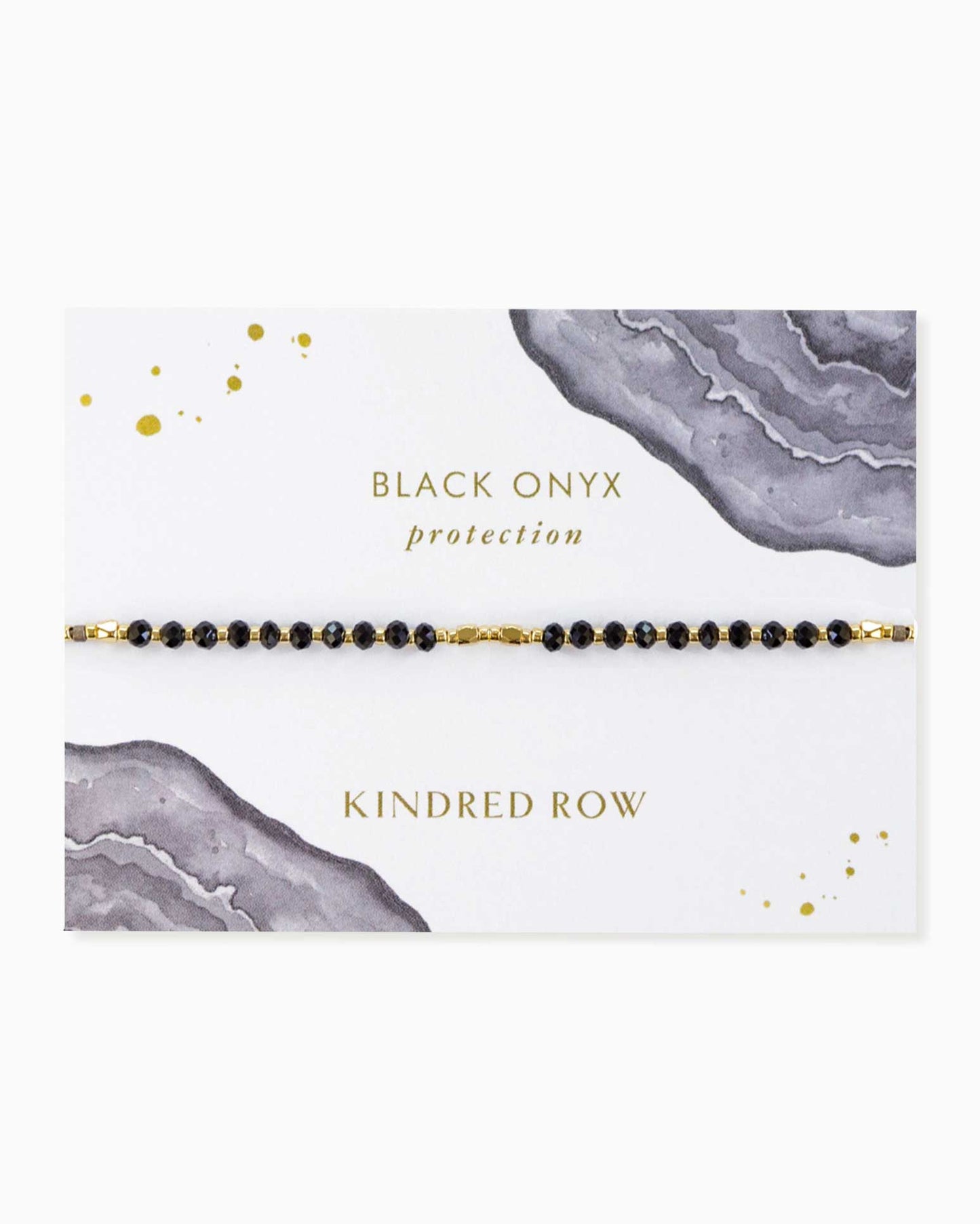 Black Onyx Healing Gemstone Stacking Bracelet