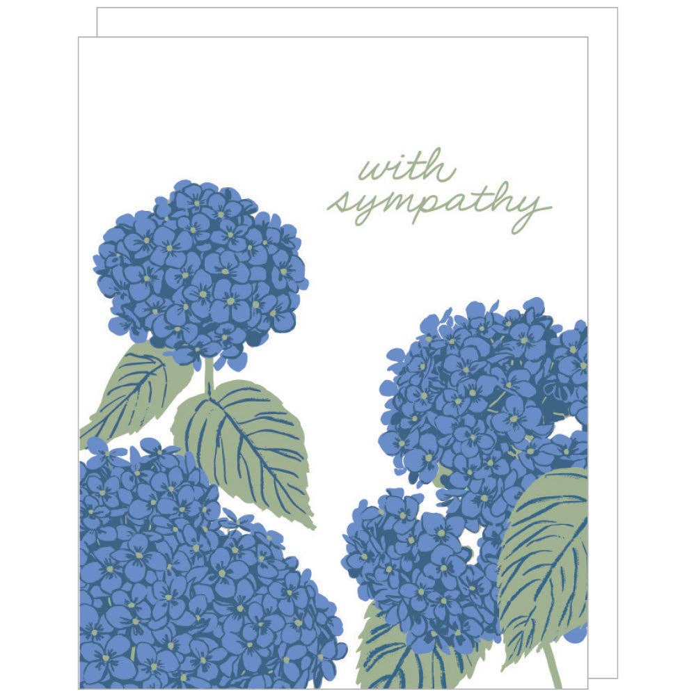 Blue Hydrangea Sympathy Card