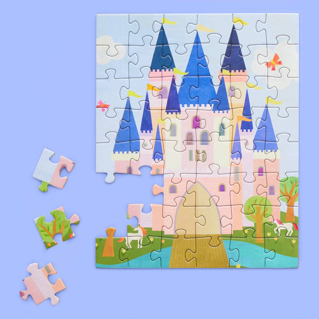 Pink Royal Castle | 48 Piece Kids Puzzle Snax