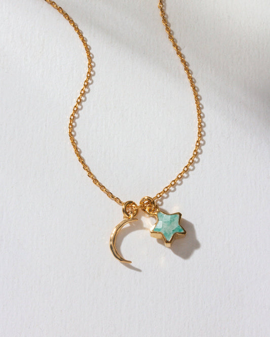 Stellar Sparkle Necklace - Amazonite