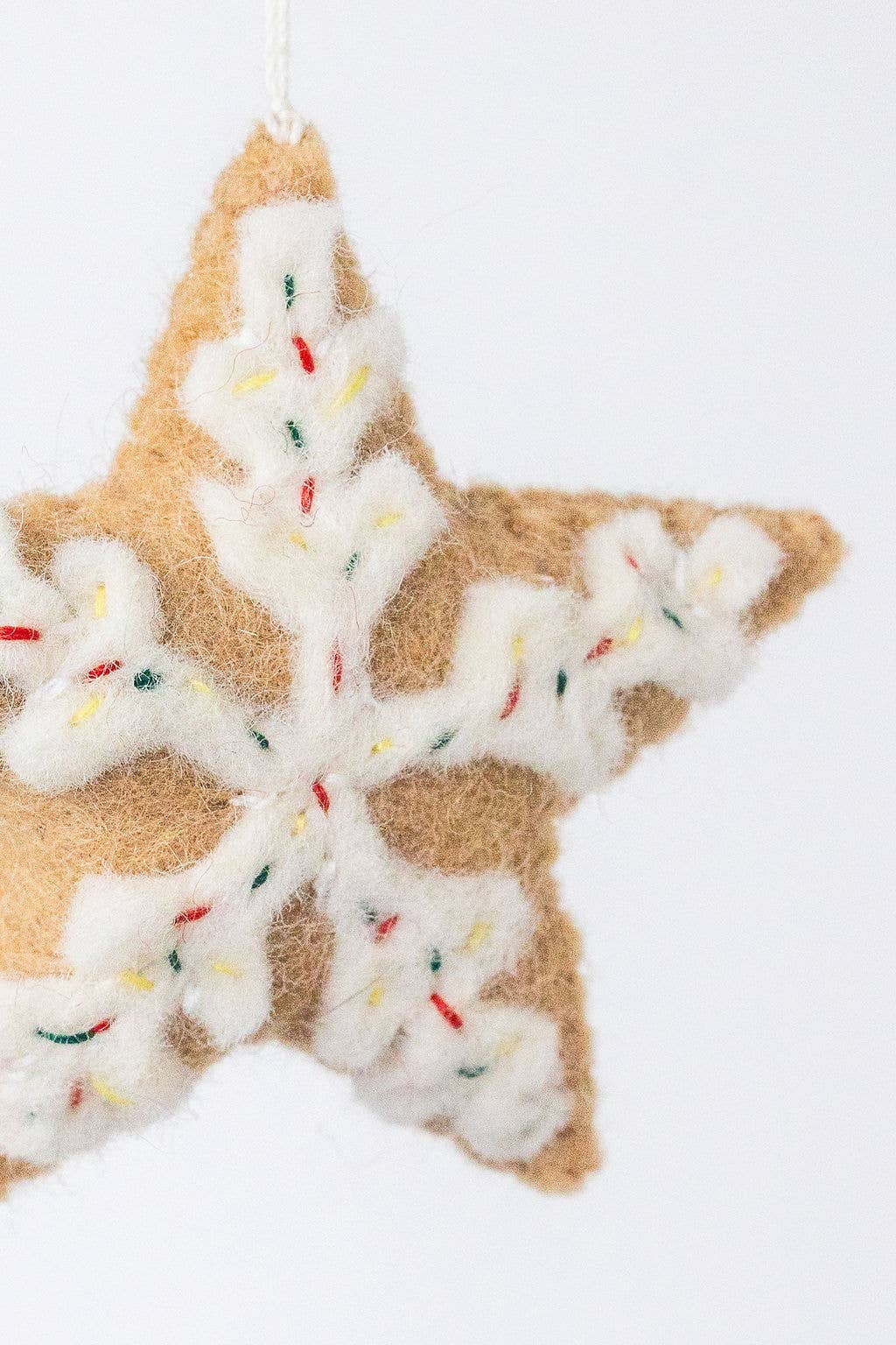 Handmade Star Cookie Felt Ornament